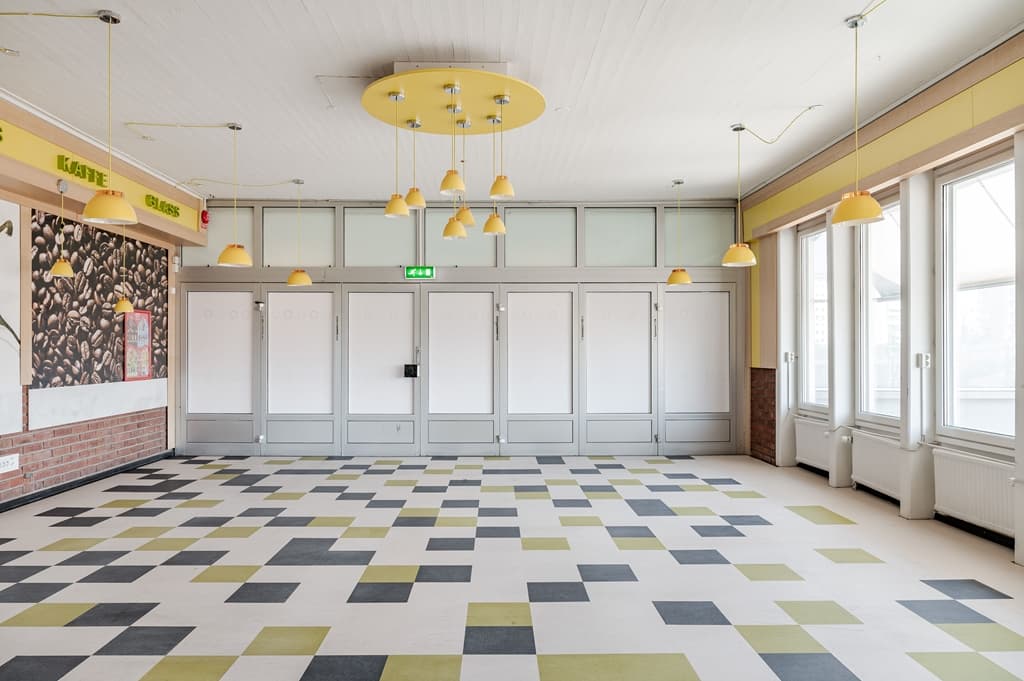 Utblick över serveringsyta